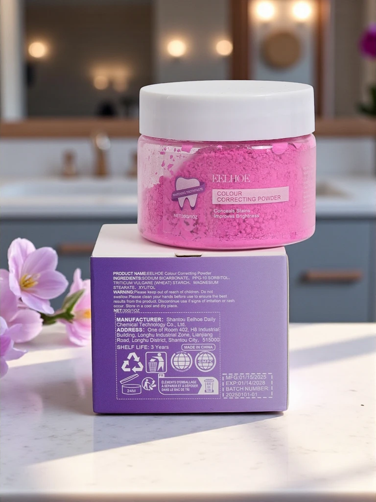 Aurora Rosa Italica 30ml Tooth Whitening Powder Color Corrector by Eelhoe