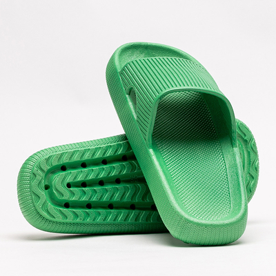 Olinda reljefinės žalios guminės šlepetės – avalynė