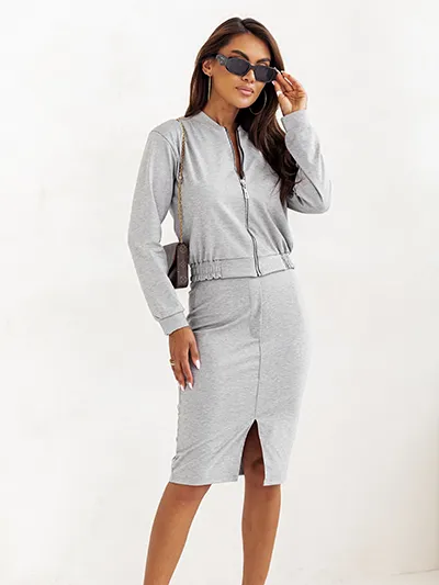 "Royalfashion" Laisvalaikio moteriškas komplektas su sijonu