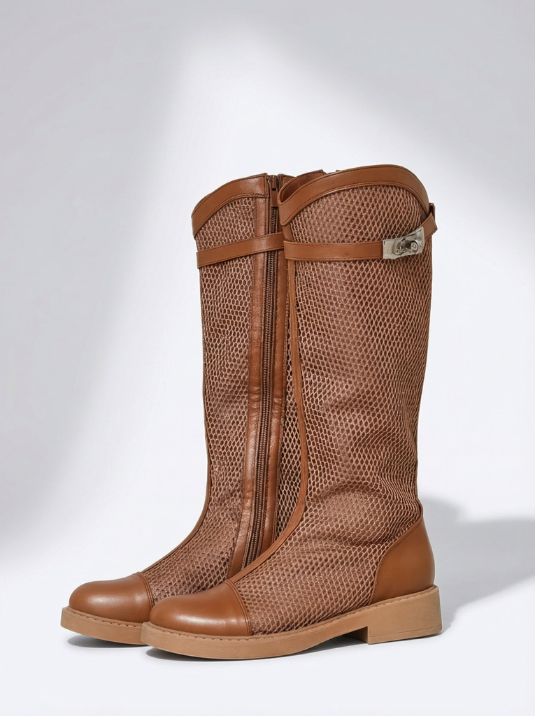 Royalfashion Высокие перфорированные женские ботильоны Ovittole