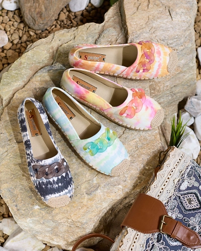Royalfashion Juodos moteriškos espadrilės su spauda Serffio