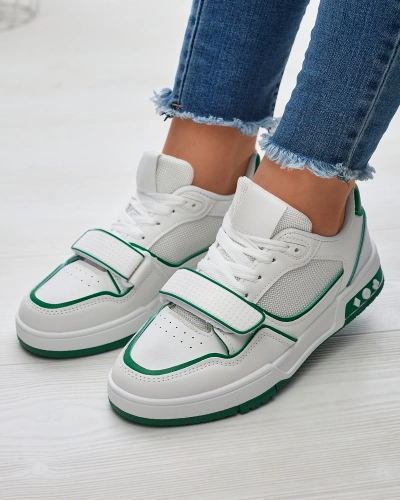 Женские спортивные кроссовки бело-зеленого цвета Xirrat- Footwear