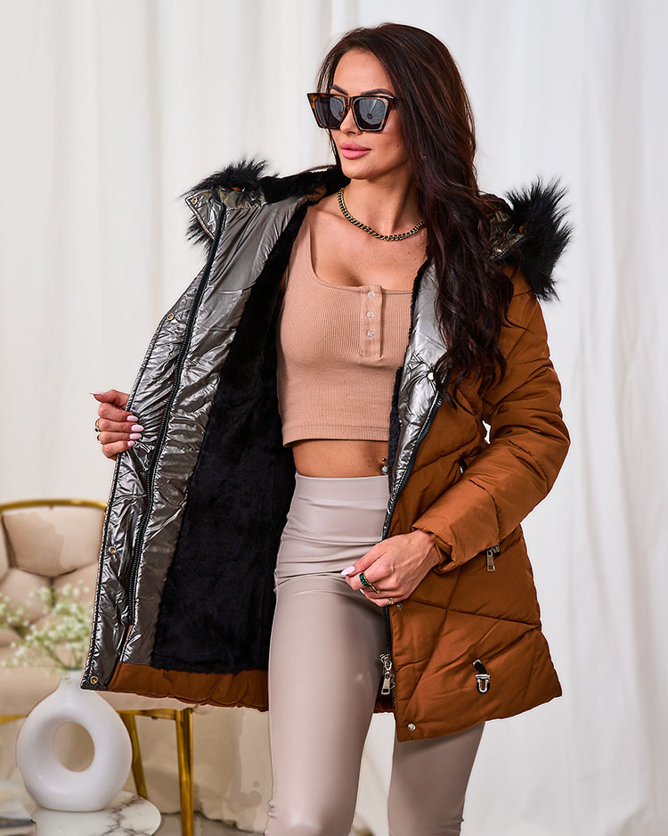 Royalfashion Ruda moteriška žieminė striukė