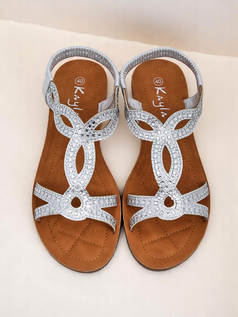 Royalfashion moteriškos basutės su dekoratyviniais dirželiais Lola Grace