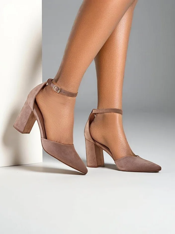 Royalfashion Moteriški ekologiško zomšo aukšti kulniukai Caldeno