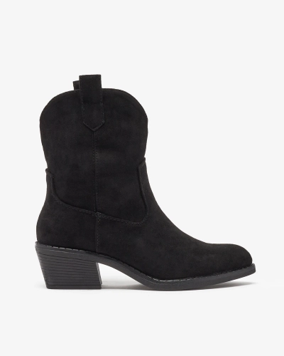 Royalfashion Черные женские утепленные ковбойские сапоги Bronco