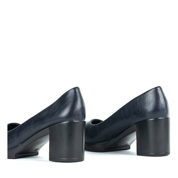 Туфли-лодочки OUTLET Navy лакированные на посту Леонида - Туфли