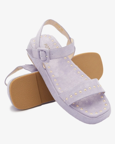 Violetiniai moteriški sandalai su akmenukais Franssia - Avalynė