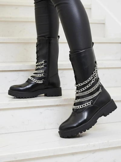 Royalfashion Женские ботинки-багги черного цвета Goserre