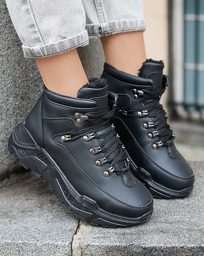 Juodi eko odos sniego batai iš Rueq- Footwear