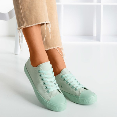 Jasnozielone trampki damskie Lysh - Obuwie