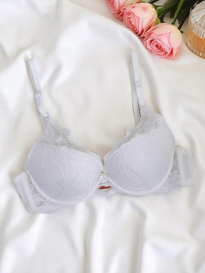 Royalfashion Moteriška liemenėlė su pakietinimu ir nėriniais Luna Push-Up