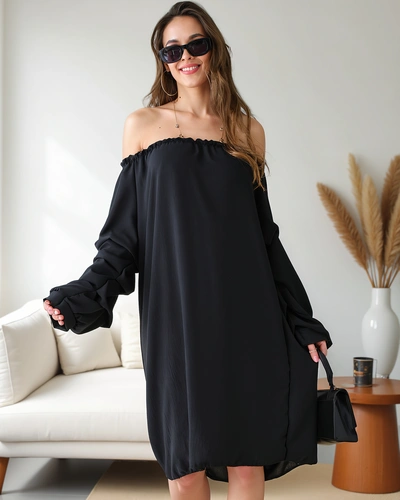 Роялфэшн Гладкое женское платье а-ля Испанское с рюшами