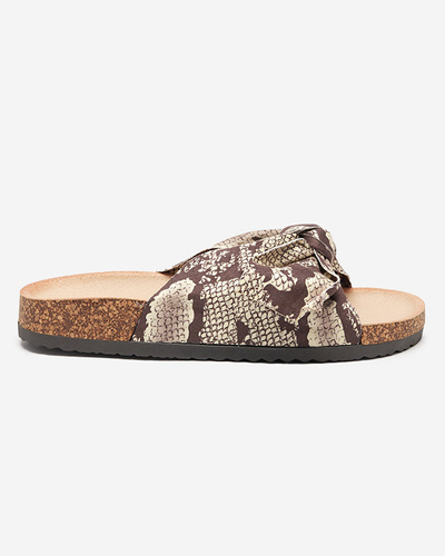 Rudos šlepetės su Montiana lankeliu - Avalynė