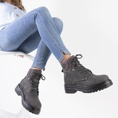 Grafito spalvos moteriški apšiltinti batai Paventia - Avalynė