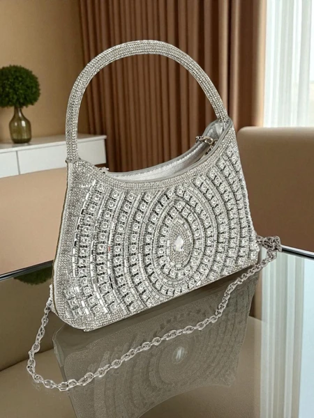 Royalfashion Женская сумка-клатч с цирконами Sova Glint