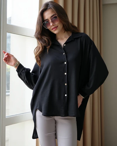 Royalfashion Ilga moteriška oversized marškiniai