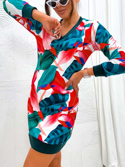 Royalfashion Женское мини-платье с оригинальным рисунком