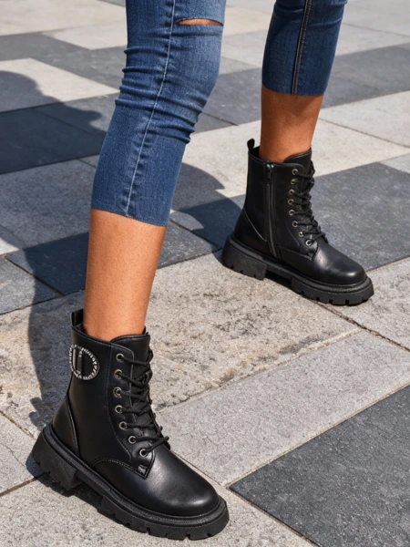 Женские ботильоны из эко-кожи от Royalfashion Enoll