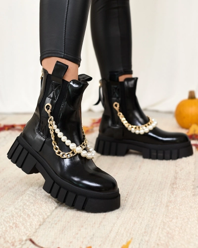 Royalfashion Juodi moteriški batai Zifosca