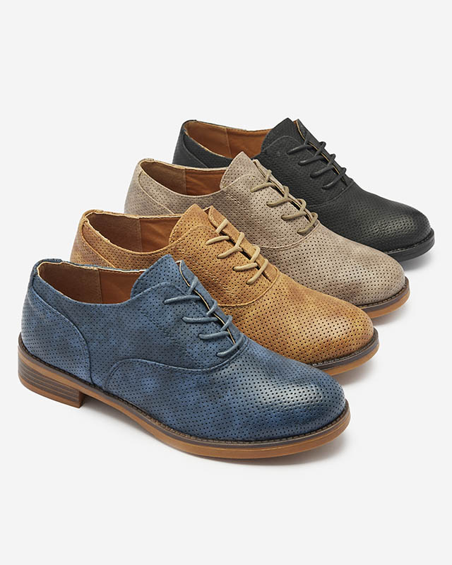 Moteriški ažūriniai pusbačiai chaki spalvos Azedvi - Avalynė