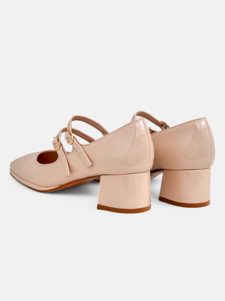 Роялфэшн Женские туфли на каблуке из лакированной экокожи с ремешками Weyy