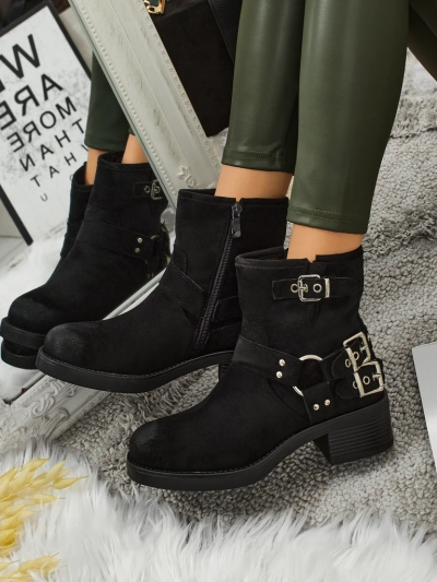 Moteriški eko zomšiniai aulinukai su sagtimis „Valtos“