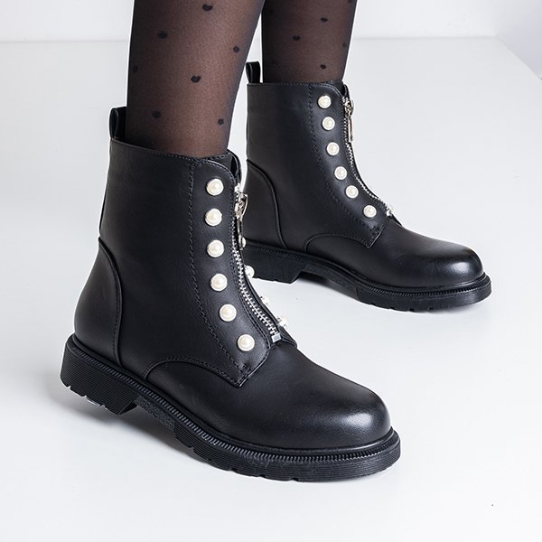 Juodi moteriški bateliai su papuošimais Albela - Avalynė