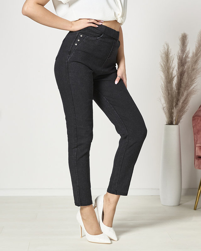 Черные женские треггинсы PLUS SIZE- Одежда