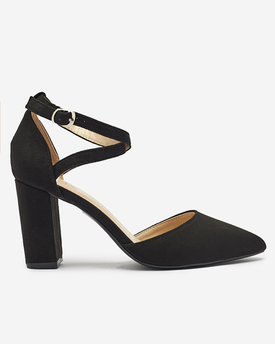 Juodi moteriški bateliai ant aulo Amagy- Avalynė