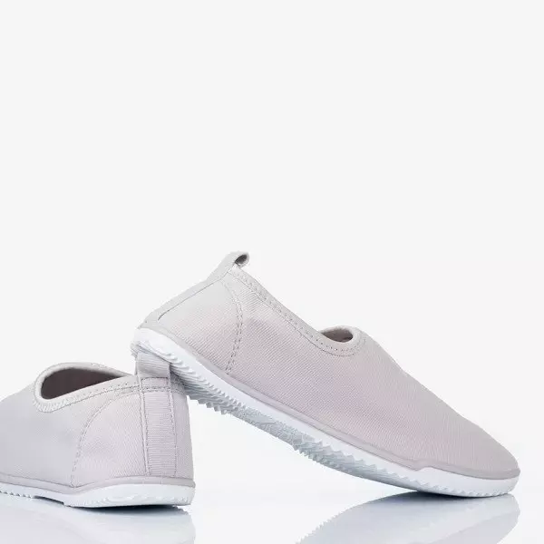 Szare tenisówki slip-on damskie Maywood - Obuwie
