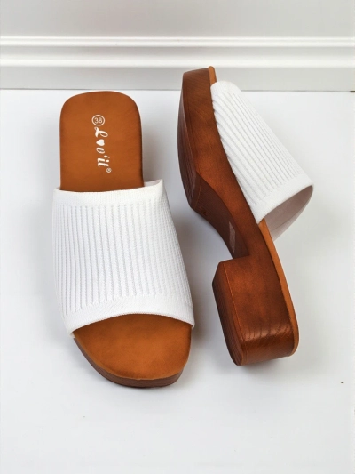 Royalfashion Женские шлепанцы на низком каблуке Ribbed Grace