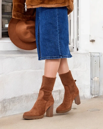 Женские ботильоны на каблуке Royalfashion модель Libbo