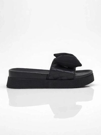 Royalfashion Женские шлепанцы на платформе с бантиком Mivo Jump