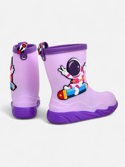 Royalfashion vaikiški guminiai lietaus batai su astronautu Kosmosu