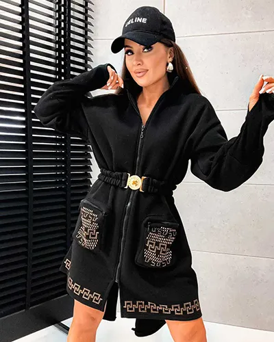 „Royalfashion“ Moteriška mini suknelė, blūzo tipas