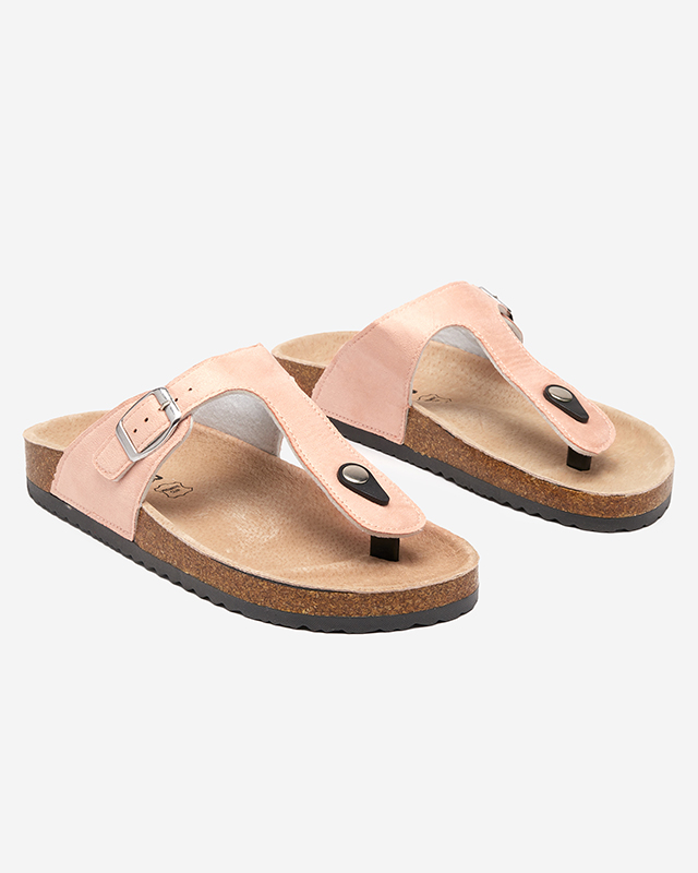 Rožinės moteriškos eko zomšinės basutės Sodifo- Avalynė