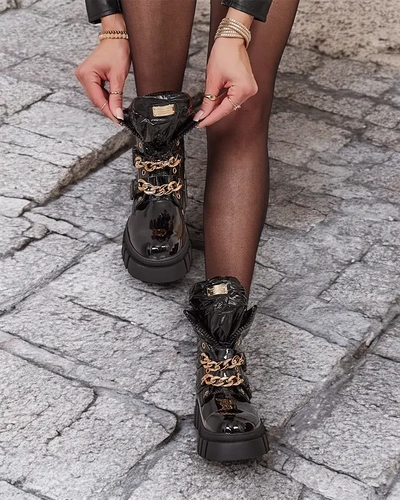 "Royalfashion" moteriški batai "Ebidef Chain Boots"