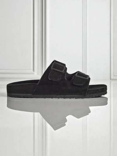 Bella Duo Slides - Faux Suede and Mega Style!