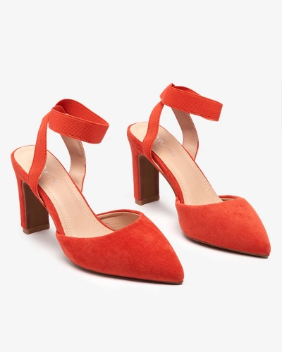 Oranžinės basutės ant stulpelio Brossi - Shoes
