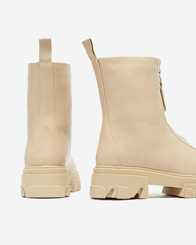 Moteriški smėlio spalvos lygiapadžiai batai Desoo - Avalynė