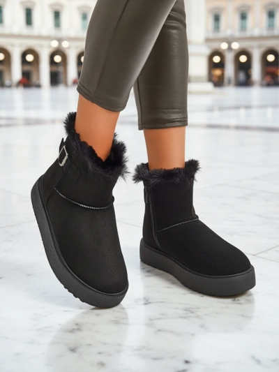 Royalfashion Krótkie buty a'la śniegowce damskie Winter Crest