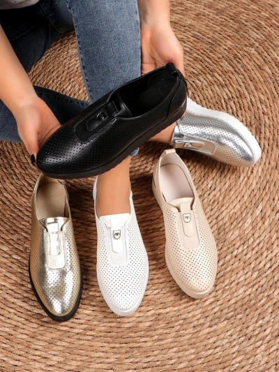 Royalfashion Slip-on moteriški perforuoti bateliai Goffies