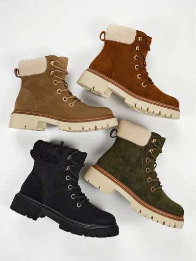 Женские ботинки-траперы с мехом Tessara