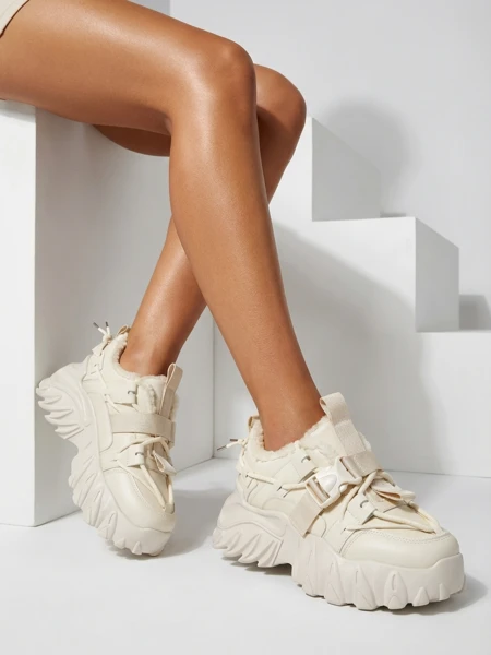 Royalfashion Женские утепленные кроссовки-лодочки