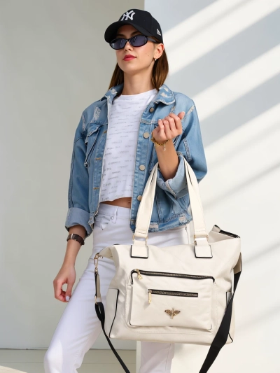 Royalfashion moteriška rankinė, pagaminta iš ekologiškos odos su kišene priekyje