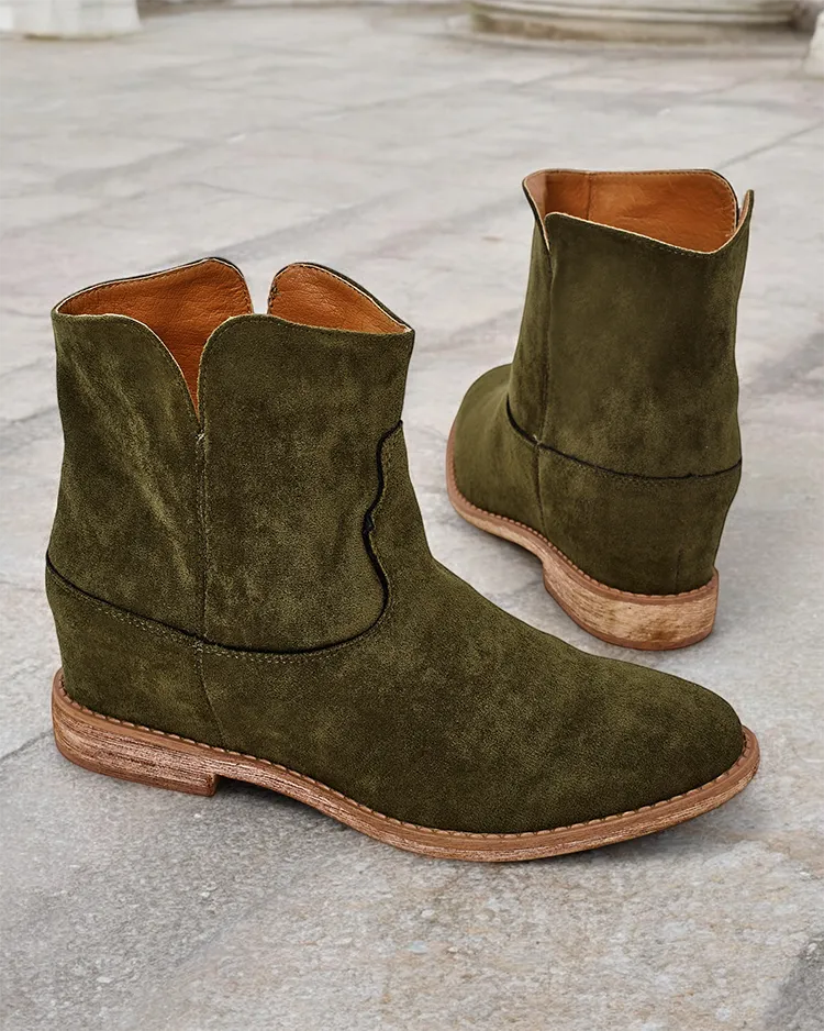 Royalfashion Kovbojų stiliaus baltos ant petnes dengtos platformos Bluston