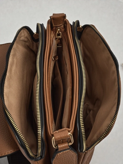 Женская сумка Cassiopeia светло-коричневая кожаная элегантная