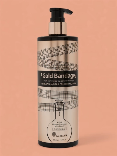Luxelux aukso juostos plaukų blizginimo kondicionierius 400 ml