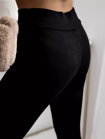 Apšiltintos juodos moteriškos tamprės- Drabužiai